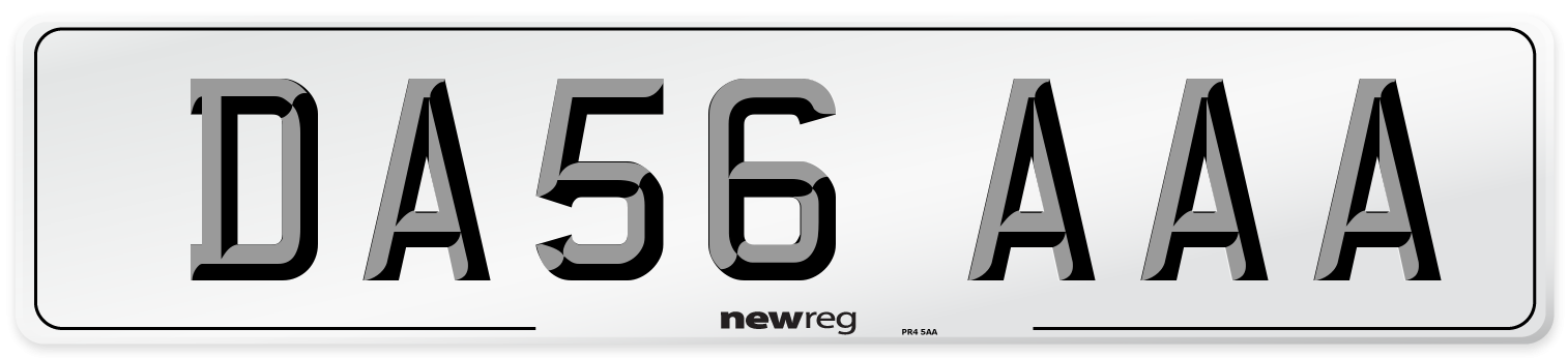 DA56 AAA Number Plate from New Reg